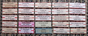HUGE LOT OF 201 ORIGINAL JUKEBOX STAR TITLE STRIPS mostly 60's and 70's Must See - Picture 1 of 8