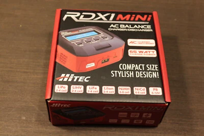 Hitec RCD Inc. RDX1 Mini AC Charger HRC44295 For Lipo/LiIon/NiCd Etc Batteries - Image 1 of 3