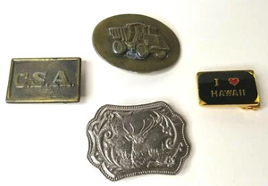 Belt Buckles C.S.A., Elk, Dump Truck & I Love Hawaii - Picture 1 of 10