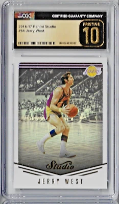 2016 Panini Studio Jerry West CSG 10 Pristine! - Image 1 of 2