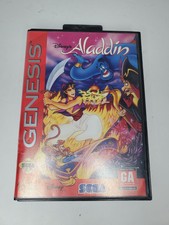 Disney's Aladdin (Sega Genesis, 1993) w/ Box game WORKS!
