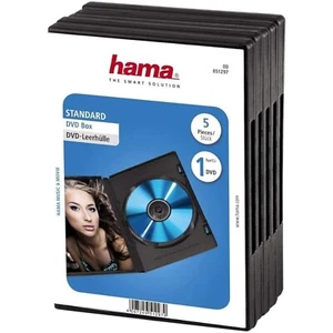 Hama 51297 Standard DVD Jewel Case, pack of 5 - Black - Photo 1/14
