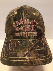 Ladies Real Tree Cap Mauve Letters w/ White Stitch Adjustable Baseball Hat - Picture 1 of 10