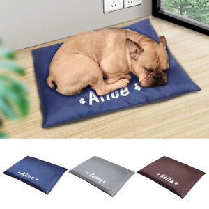 Custom Personalized Dog Mat Pet Crate Cushion Puppy Sleeping Comfy Kennel Bed