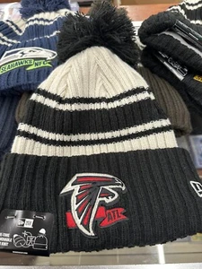 ATLANTA FALCONS 2022 New Era NFL Knit Hat Sideline Pom NWT CLEARANCE! - Picture 1 of 3