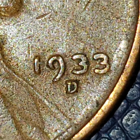 1933 D Wheat Penny/Cent (VF) Cover