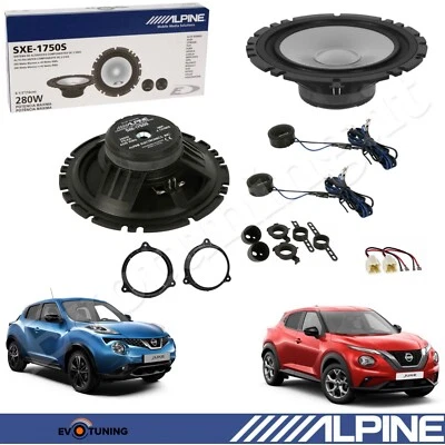 Set 4 Haut Parleur Haut-Parleurs Alpine Sxe1750S Avant pour Nissan Juke - Photo 1/4