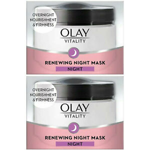2 X Olay Renewing Night Mask 50ml - Overnight Nourishment & Firmness