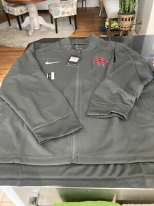 PARA HOMBRES NIKE DRI FIT HOUSTON ROCKETS CREMALLERA COMPLETA SUÉTER CHAQUETA TOP 3XL GRIS OSCURO NUEVO CON ETIQUETAS  - Imagen 1 de 5