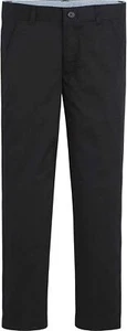 Tommy Hilfiger Boy's Flat Front School Uniform Black Slim Fit Dress Pants 10 - Picture 1 of 2