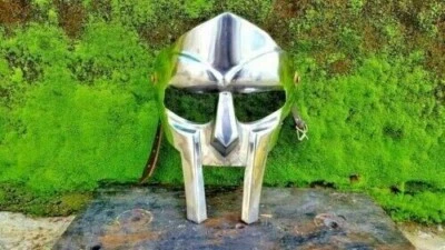 Máscara MF DOOM villano loco acero suave armadura facial medieval forjada a mano Foto 1 de 4