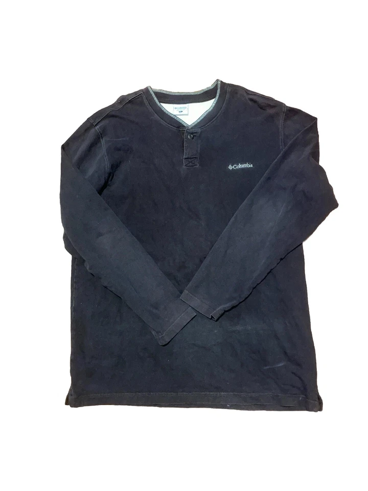 Columbia Brown/ Washed Men’s Long sleeve Henley Sweatshirt Size Large - Image 1 of 1