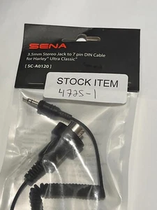 SENA GENUINE 3.5MM STEREO JACK TO 7 PIN DIN CABLE, HARLEY ULTRA CLASSIC SC-A0120 - Picture 1 of 3