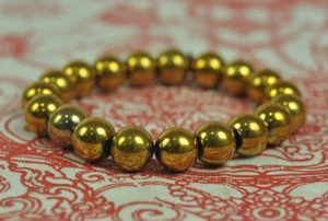 SUPER RARE LEKLAI GOLD BEAD BRACELET LP SOMPORN MAGIC PROTECT WEALTH THAI AMULET - Picture 1 of 10