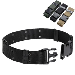 Tactical Belt Military Nylon Automatic Buckle Adjustable Combat Nylon Waist Belt - Picture 1 of 15