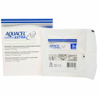 CONVATEC Aquacel Extra Ag 15 x 15 cm (6 x 6") medicazione per ferite x5