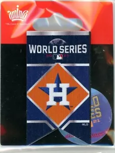 Astros 2021 World Series Banner Pin Houston New in pkg American League Aminco - Picture 1 of 1