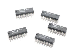 5x Vintage IC Baustein von Tesla Typ MH8442, Integrated Circuit, DIP16, NOS - Picture 1 of 3
