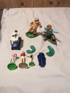Vintage Wilton Cake Toppers Fishing Golf Man 1970's +Extras - Picture 1 of 12