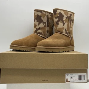 UGG Austalia Classic Short Jagged Camo Sz 6 Chestnut 1146110  - Picture 1 of 9