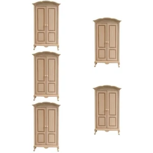 5 Pack Hölzerne Mini Möbel Kleiderschrank Aus Holz Simulierter - Bild 1 von 12