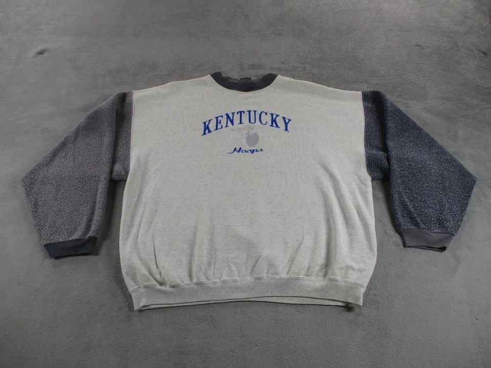 Vintage Kentucky Hoops Sweatshirt Adult XL Gray HL Miller Gold USA Double Collar - Image 1 of 4