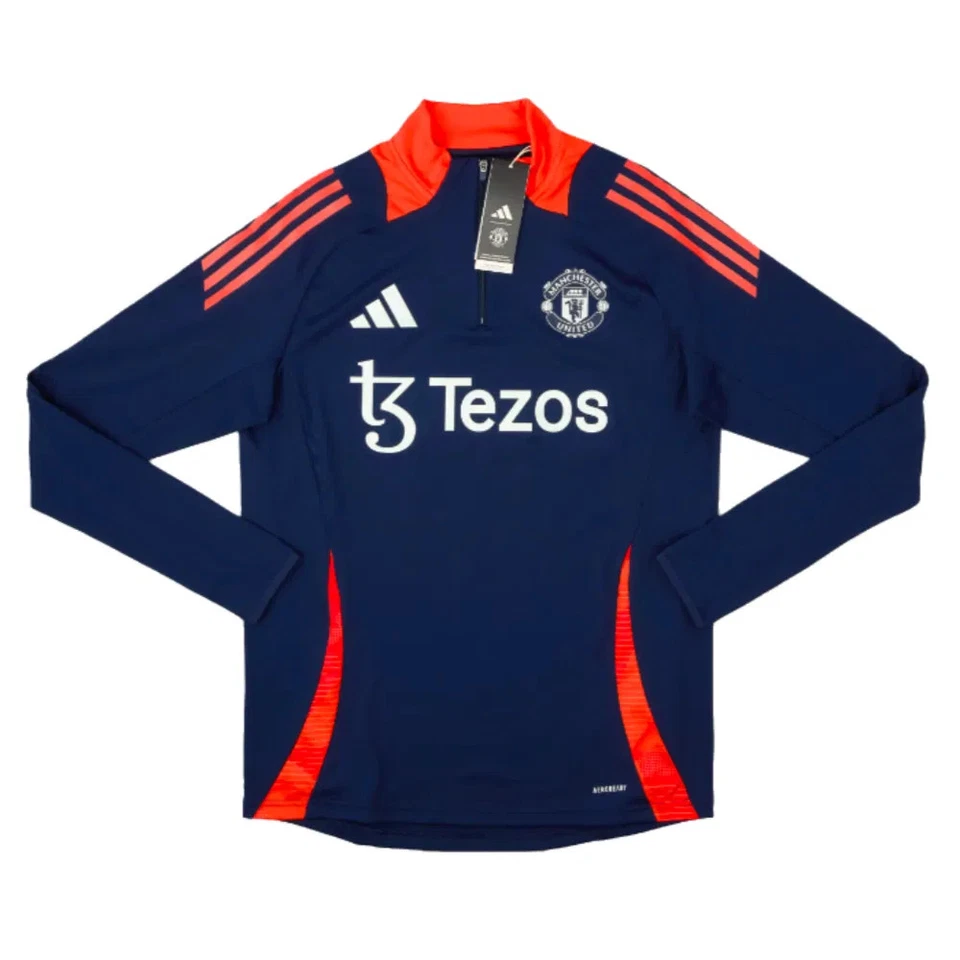 Men's Wind Top Navy 2024-2025 Manchester United Football Soccer Training Jacket - Image 1 of 1