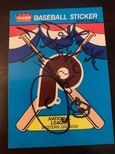 DAVID RAYMOND THE ORIGIONAL PHILLIE PHANATIC SIGNED FLEER PHILLIES STICKER! - Picture 1 of 1