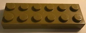 Lego Pencil Case Brick Box Mini Figure Storage Plastic Holder ~Gold - Picture 1 of 2