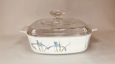 Cazuela para hornear vintage Corning Ware Shadow Iris A-1-B 1 L con tapa Pyrex A7C Foto 1 de 4