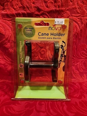 Soporte de bastón NOVA se adapta a la mayoría de los bastones negro nuevo en caja Foto 1 de 2