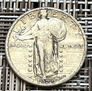 1929 Standing Liberty quarter, high grade - Picture 1 of 2