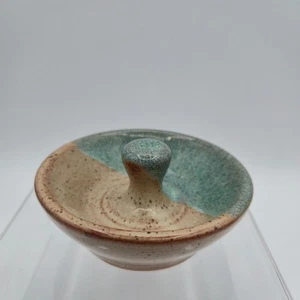 Studiokeramik Schmuck Schale grüne Tropfglasur 3x2,5 Ring Halter oder Mini Catchall - Bild 1 von 7