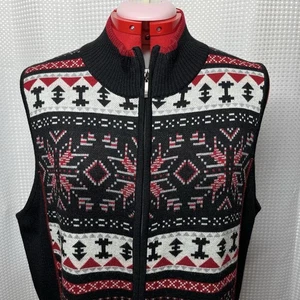 North Style Damen Fair Isle Weihnachtsweste Gr. XL Full Zip Tunika Granny Cor - Bild 1 von 10