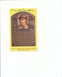 duke snider autograph hall of fame postcard dodgers dec 2011 - Picture 1 of 2