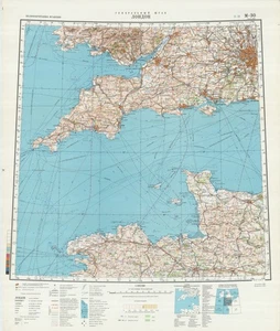 Russische Sowjetische Militär Topographische Karte - LONDON (UK) 1:1 000 000, Aufl. 1985 - Bild 1 von 3
