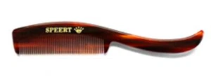 Speert Handmade European Moustache Comb Style #1618 5"Inch Havana Tortoise Brown - Picture 1 of 10