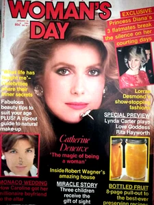 1984 Womans Day magazine Catherine Deneuve~Robert Wagner~Lynda Carter~Tiegs - Picture 1 of 12