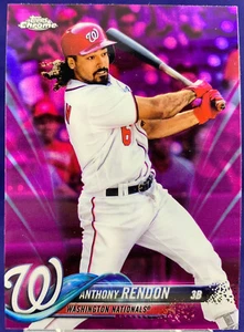 Topps Chrome 2018 ANTHONY RENDON NATIONALS PINK REFRACTOR Parallel Card #165 - Picture 1 of 2