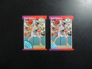 1989 Donruss Leaf Blue Chip Walt Weiss A's Sample Baseball Card Promo Test - Picture 1 of 8
