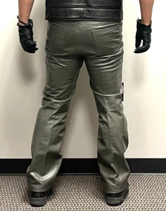 The Leather Shop Gray Boot Cut Jean Pants Size 36 waist - Picture 1 of 8