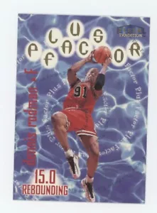1998 Fleer Tradition Plus Factor Card 139 Dennis Rodman Chicago Bulls Forward B5 - Picture 1 of 2