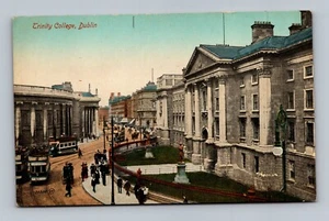 CARTOLINA VALENTINE, DUBLINO, BELLA VECCHIA VISTA DEL TRINITY COLLEGE (E-65) - Foto 1 di 2