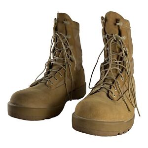 Belleville Mens Vibram 790 V Tan Leather Lace Up Combat Boots Size 10.5 W
