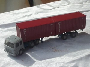 WIKING 1/87 HO MAN ZUGMACHINE 51Z SATTELZUG CONTAINER CTI VEDI DESCRIZIONE - Foto 1 di 5
