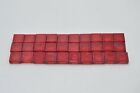 LEGO 30 x Fliese Kachel transparent rot Trans-Red Tile 1x1 with Groove 3070b