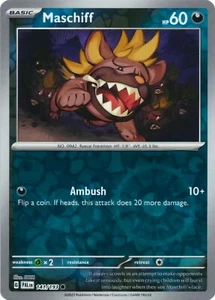 Reverse Holo Maschiff 141/193 Common S & V Paldea Evolved Pokemon TCG NM - Picture 1 of 1