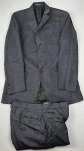 Polo Ralph Lauren 2-Piece Suit 3 Button Men 42L 36x31 Gray Style 7B90 ITALY - Picture 1 of 15