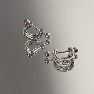 1Pair Cool Earring for Women Ear Bone Nail Cartilage Earring Spiral Stud Earring