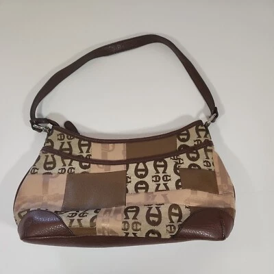Bolsa satchel de ombro ETIENNE AIGNER bronzeada - Imagem 1 de 4